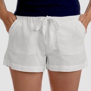 NWOT Lou & Grey light gray linen blend shorts drawstring